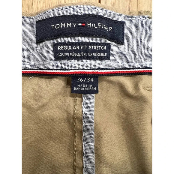 tommy hilfiger regular fit stretch khakis - Picture 5 of 6